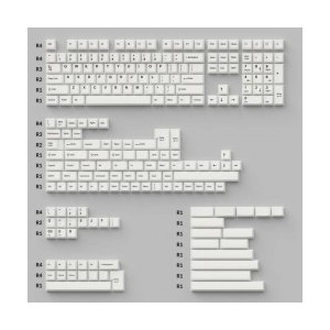 Keychron Keycap Set Black on White 219pc (PBT-11)