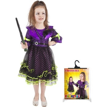 Čarodějnice fialová/Halloween s rukávy