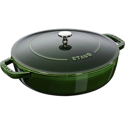 Staub Panvica hlboká s dvoma úchytmi a pokrievkou 24 cm zelená