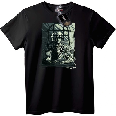 NOONEBRAND Тениска Мафиотски Шеф - L, Black