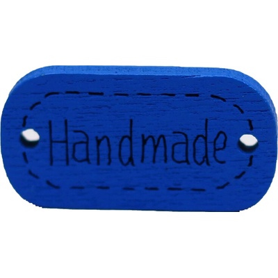 Pro Háčkování Hand made dřevěný oválný modrý