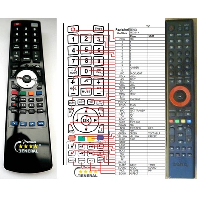 GENERAL BENQ SE2241 - съвместимо дистанционно управление на марката General (SE2241)
