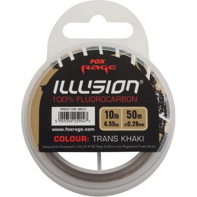 Fox Rage Fluorocarbon Illusion Trans Khaki 50 m 0,25 mm 3,66 kg