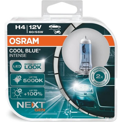 Osram Cool Blue Intense H4 P43t 12V 60/55W 64193CBN-HCB 2ks