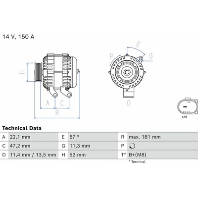generátor BOSCH 0 986 085 230