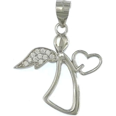 Infinitysilver Stříbrný přívěsek anděl držící srdíčko L446002