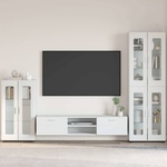 vidaXL Служебен шкаф FLORIN 55, 5 x 29 x 100 см Лъскаво бяло (880255)
