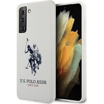 U. S. Polo Assn Калъф за телефон US Polo USHCS21MSLHRWH Silicone Logo за Samsung Galaxy S21 Plus, бял (KXG0016968)