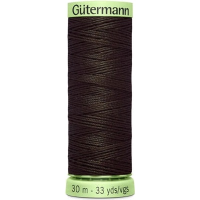 Nit PES Gütermann JEANS - extra silná 30 (30m) barva 697 - hnědá