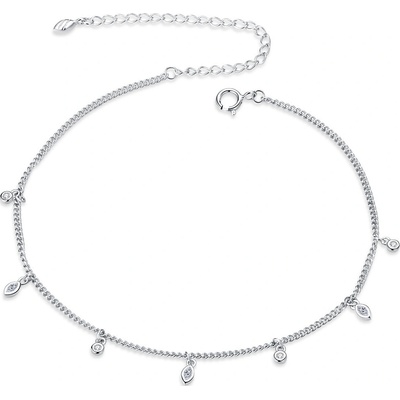 Oivie stříbrný řetízek na nohu 4315 – Zbozi.Blesk.cz