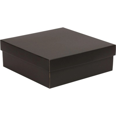 Dárková krabička s víkem 300x300x100 mm, černá