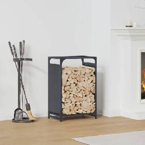 vidaXL Стойка за дърва, 44x28x65 см, студеновалцувана стомана (864197)