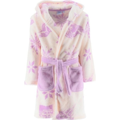 Sun City Dívčí župan Frozen sněhové vločky s kapucou coral fleece Modrá
