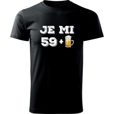 Je mi 60 pivo pánske tričko čierne