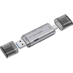 DeTech Четец за карти DeTech, USB Type-C - USB 3.0 OTG, SD, TF, сребрист - 17854