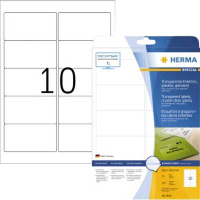 Herma 8018 Fóliové etikety 96 x 50,8 mm fólie lesklá transparentní 250 ks