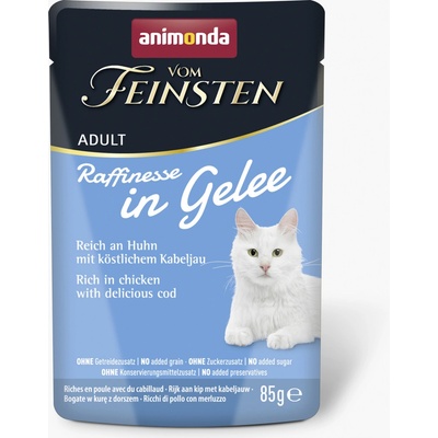 Vom Feinsten Adult Raffinesse v želé bohatá na kuře s treskou 85 g