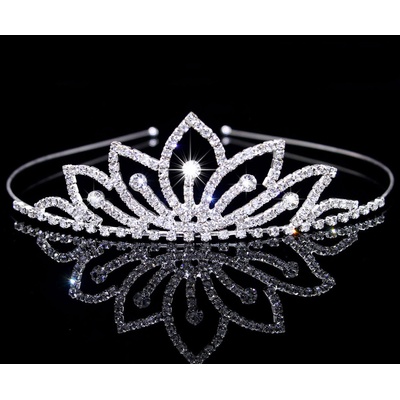 Naishide Jewelry slavnostní korunka do vlasů Crystal 2 stříbrná