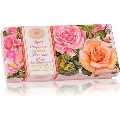 SA Fiorentino prírodné rastlinné tuhé mydlo ruža 3 x 125 g