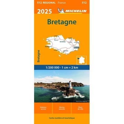 mapa Bretagne (Bretaň) 1:200 t.