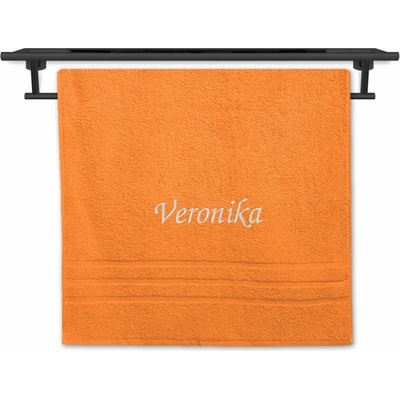 Povlečení Plus ručník se jménem na přání 50 x 100 cm Viola oranžová