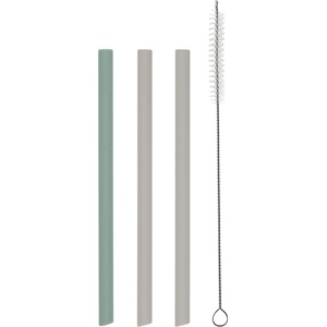 KikkaBoo Сет сламки 3 бр Platinum Silicone Sage (31302050003)