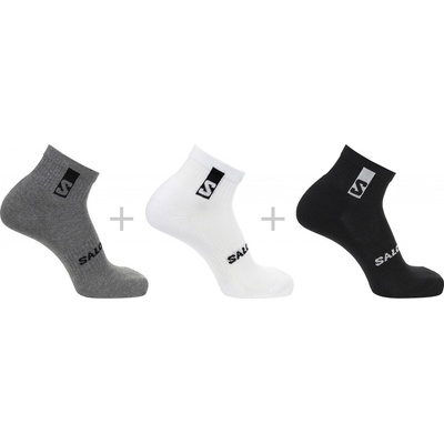 Salomon Everyday Ankle 3 Pack Black/White/Med Grey Melange