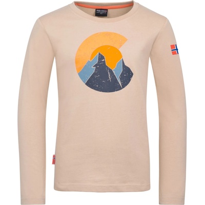 Trollkids Детска блуза с дълъг ръкав Trollkids Kid's Halsafjord Longsleeve Longsleeve - Cashew - размер 98 (EU) (704-5821-0411)