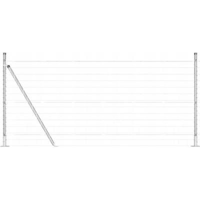 Euro Oplocení s 13 šroubovacími sloupky 0,8x25 m Pozinkovaná ocel