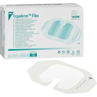 3M Tegaderm transparentní filmové krytí 6 x 7 cm s výřezem 1623W