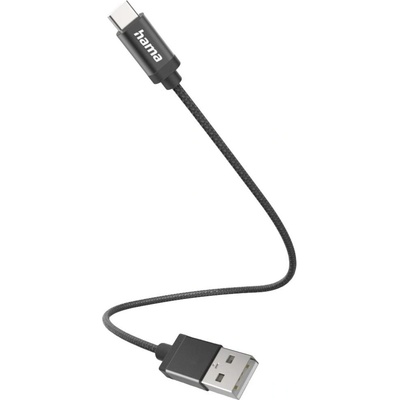 Hama 00201600 USB, USB 2.0 USB A USB C, 0,2m, černý
