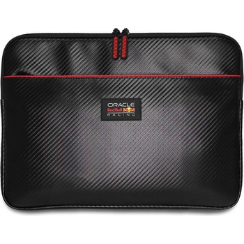 Red Bull PU Carbon Notebook Sleeve - дизайнерски луксозен кожен калъф за MacBook Air 13, MacBook Pro 13, MacBook Pro 14 и лаптопи до 14 инча (черен)
