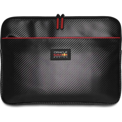 Red Bull PU Carbon Notebook Sleeve - дизайнерски луксозен кожен калъф за MacBook Air 13, MacBook Pro 13, MacBook Pro 14 и лаптопи до 14 инча (черен)
