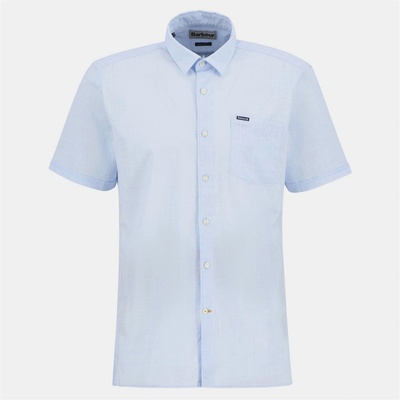 Barbour Риза с къс ръкав Barbour Men's Pigment Short Sleeve Shirt - Bleached Blue