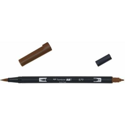 Oboustranný štětcový fix Tombow ABT DUAL - hnědá Barva: 879 - Brown