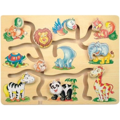 Woodyland Моторна игра Животински глави-лабиринт-малък