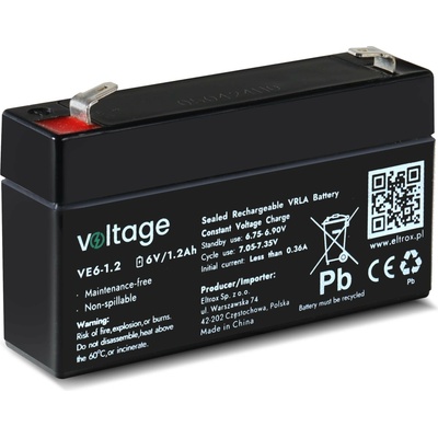 AGM Voltage 6V 1,2Ah VE6-1.2