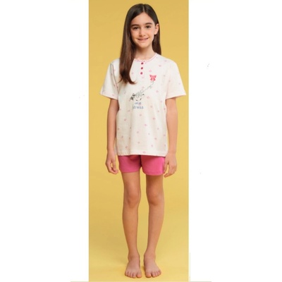 Dívčí pyžamo Karelpiu KC4135 3/4 bílá