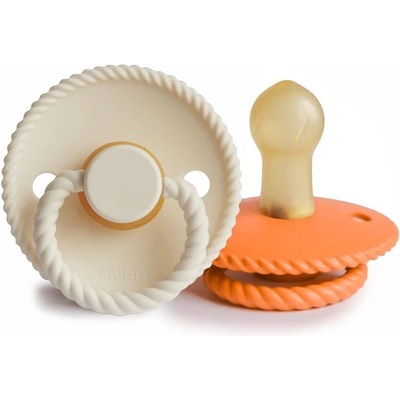 Frigg dudlík Rope 2 pack kaučuk Cream/Maple