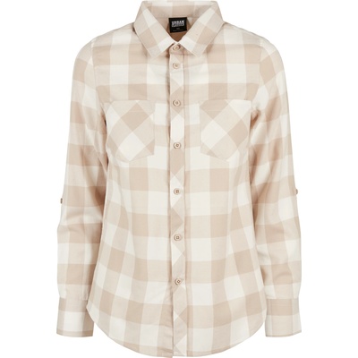 Urban Classics Дамска карирана риза в пясъчен цвят Urban ClassicsUB-TB1280-03501 - Пясъчен, размер L
