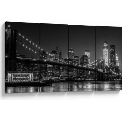 Obraz Brooklyn mostu v New Yorku, Čtyřdílný 160x80 cm