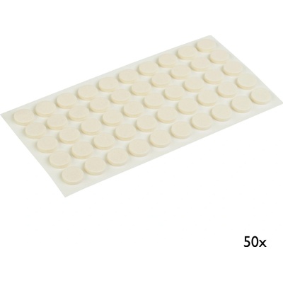 Walteco Tlmič dvierok, priemer 10mm, samolepiace, béžové, 50 ks , 85093