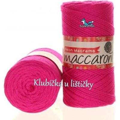 Maccaroni Neon Macrame tmavě růžová 004