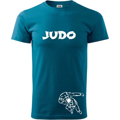 Judo nápis + postavy pánske tričko petrolej