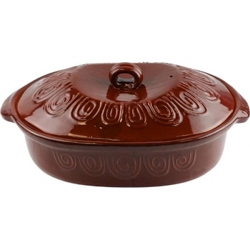 Глинен гювеч за фурна с елипсовидна форма 5.5 литра (6883)