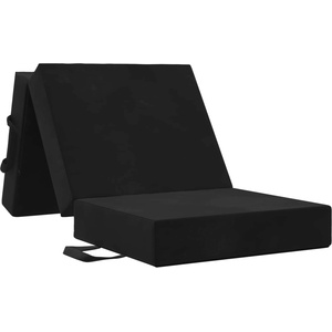 vidaXL Сгъваем диван легло 75 x 63 x 45 см Черно (900147)