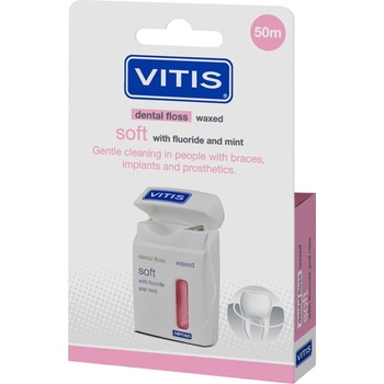 Dentaid Vitis Конец за зъби Soft, 50 m, розов