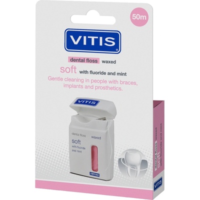 Dentaid Vitis Конец за зъби Soft, 50 m, розов