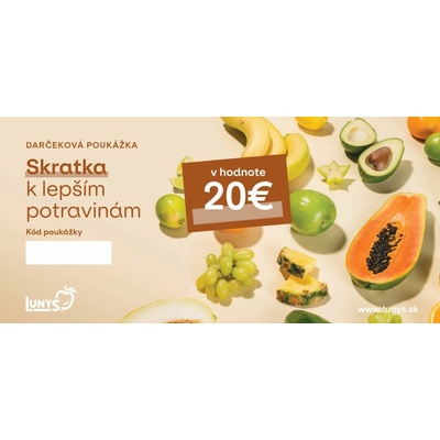 Darčekový poukaz 20 EUR eshop