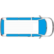 CARBEST Vnútorná termoclona pre Ford Tourneo Custom, 2012 - 2022, DR - 8 ks
